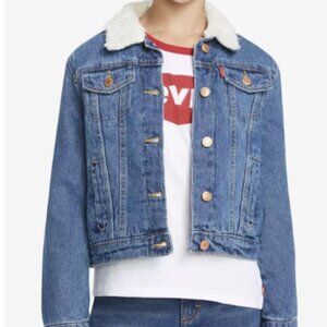 Kids Levis Sherpa Trucker denim jacket